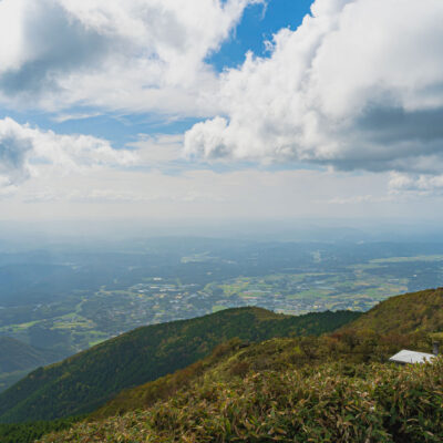 Mount Nagi: View of Nagi Town from Mount Nagi Summit