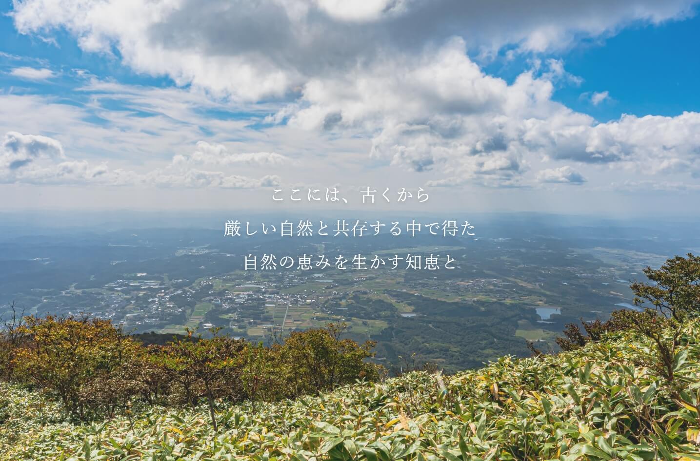 ここには、古くから厳しい自然と共存する中で得た自然の恵みを生かす知恵と